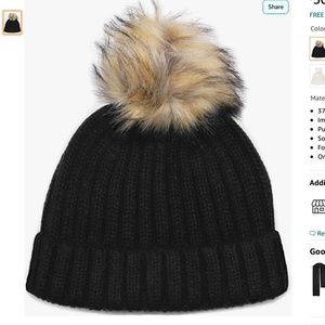 J. Crew Women's Faux Fur Pom-pom Beanie Hat
